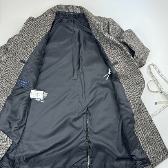 NWT J. Crew Thompson Herringbone Wool Blend Driving Jacket Mens Size 38 Medium - Picture 7 of 16